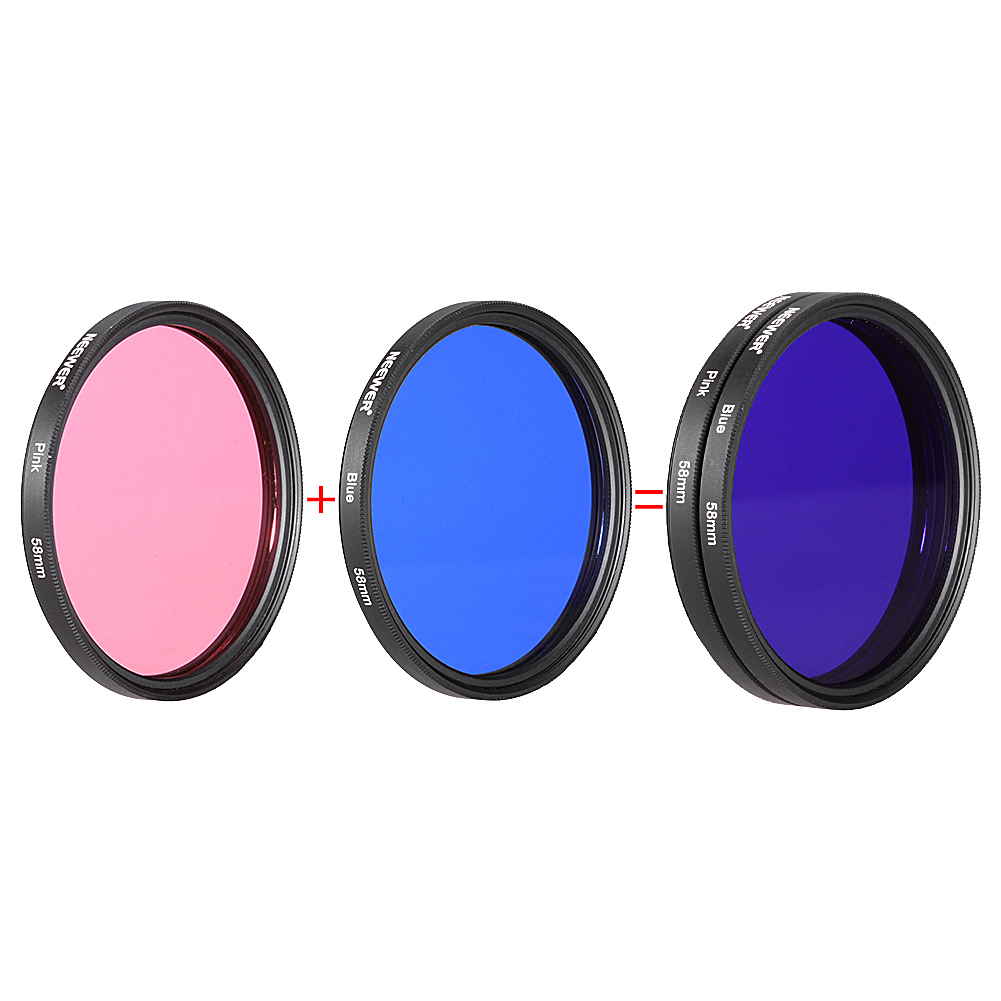 Neewer 9pcs 58mm Complete Full Color Lens Filter Set for