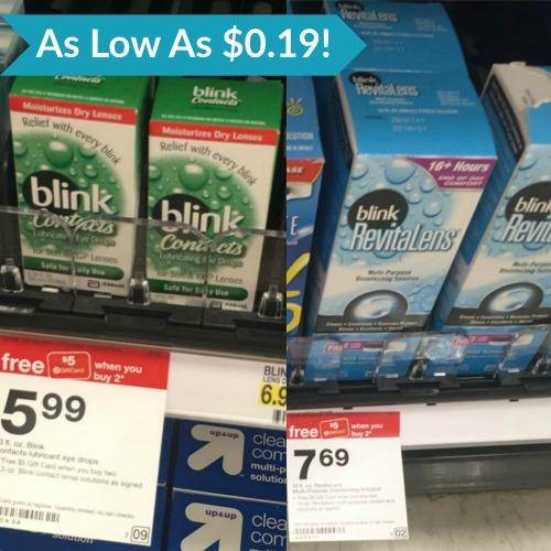 Blink Contact Solution Eye Drops Coupons As low as 0.19!