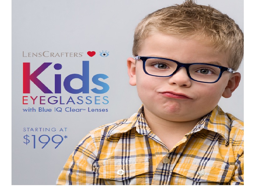 Lenscrafters Kids Eyeglasses with Blue IQ Clear Lenses