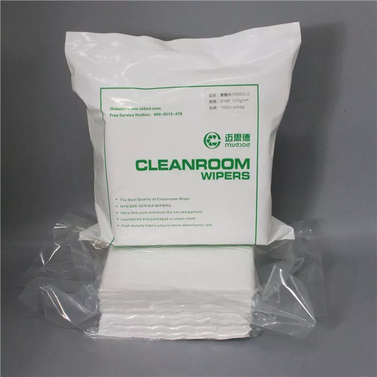 Hot selling lint free cleanroom polyester wipes clean room
