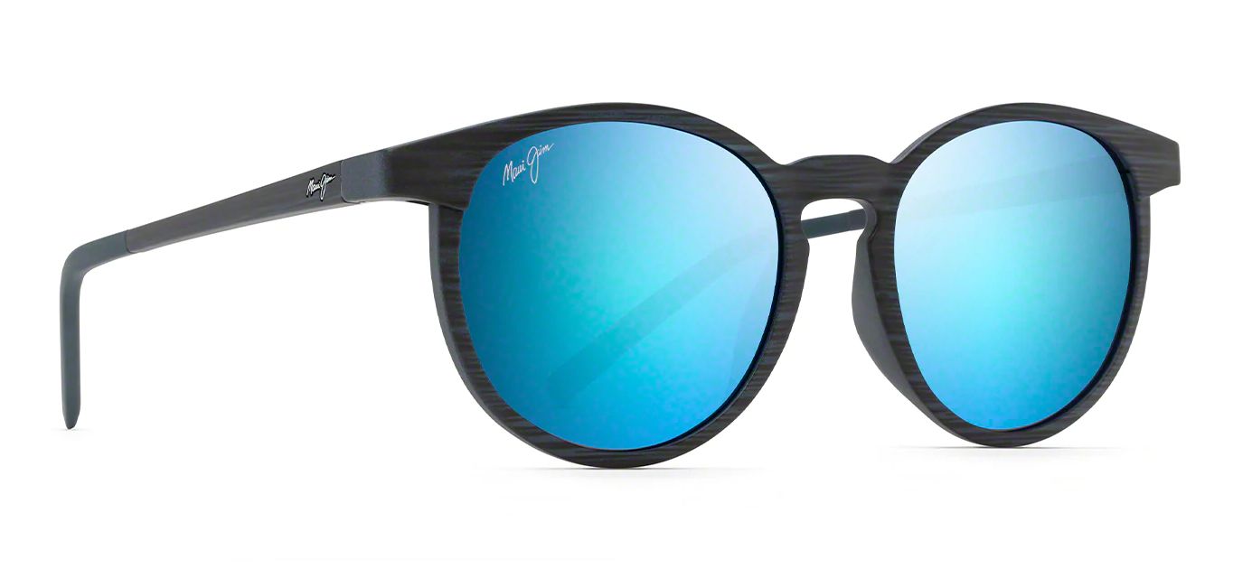 Maui Jim Kiawe Dark Navy Stripe Frame with Blue Hawaii