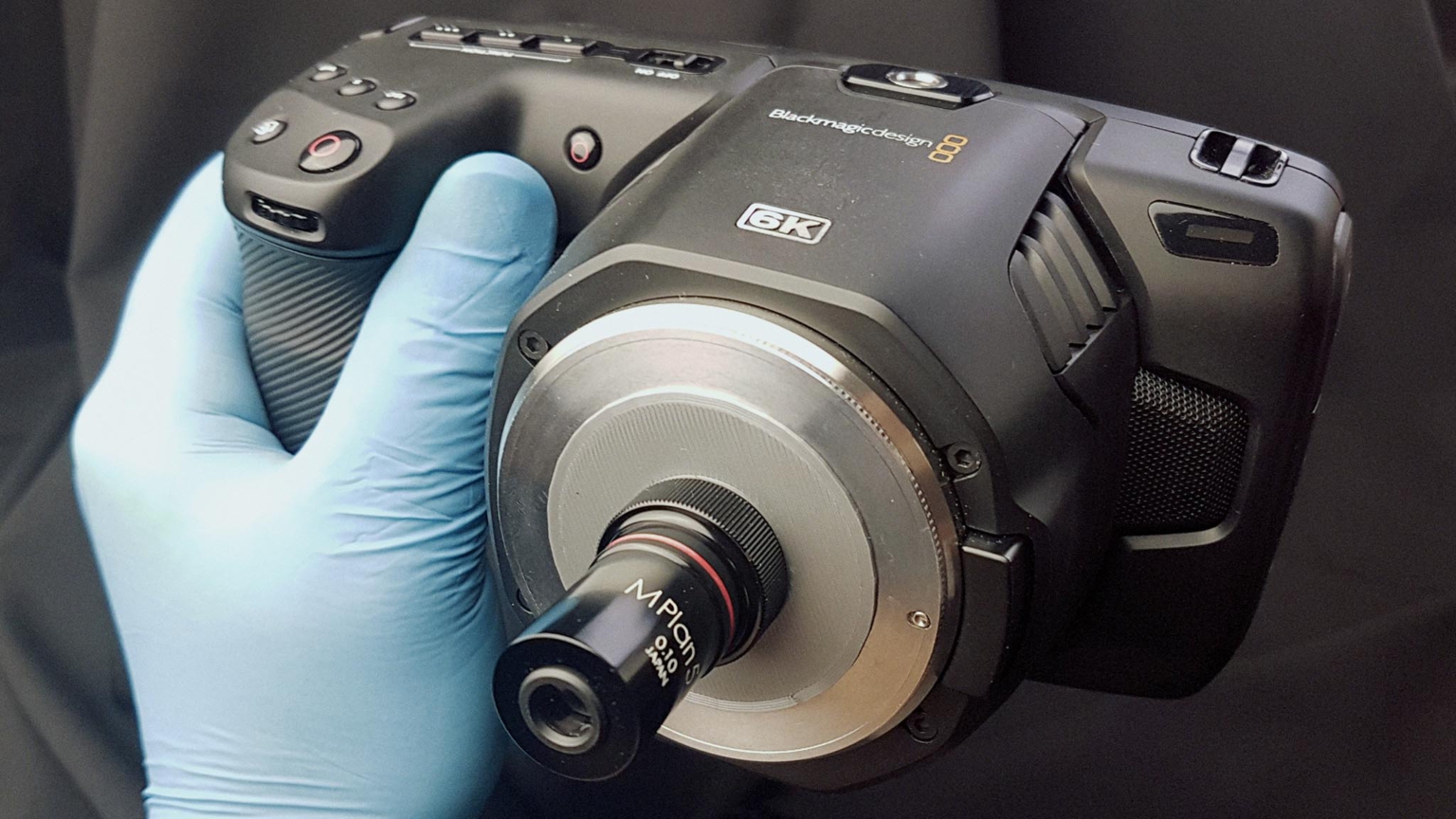 Microscope lenses on Pocket 6K
