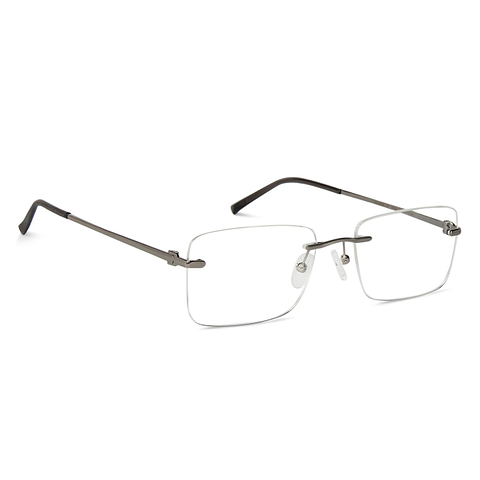 Buy Silver Grey Rimless Rectangle Vincent Chase SLEEK