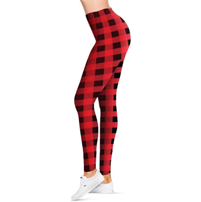 Amazon-Prime-Day-Holiday-Clothes-Plaid-Leggings