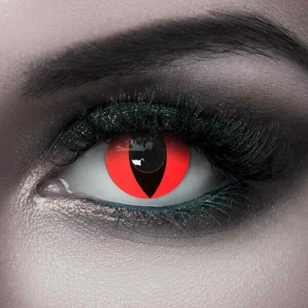 Red Cat Eye Contact Lenses by GOTHIKA FDA Cleared