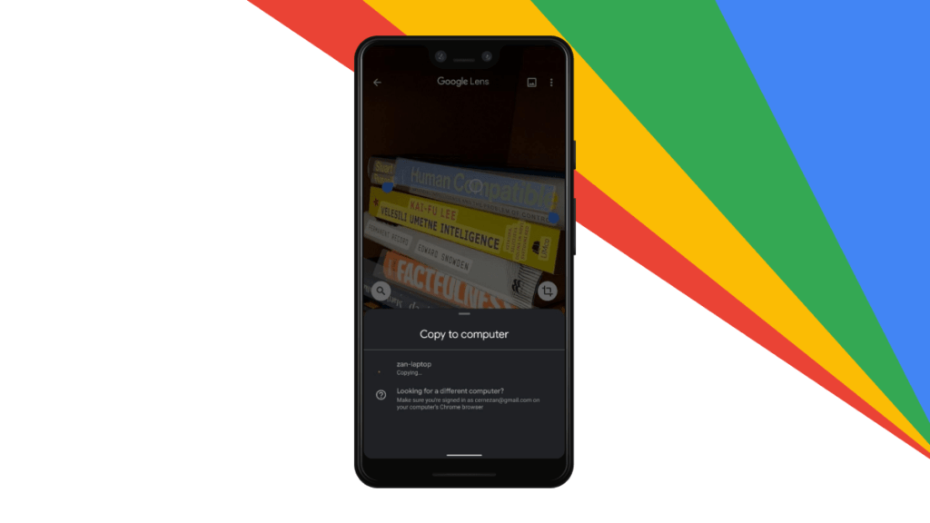 Copy From Smartphone. Paste On Computer Using Google Lens